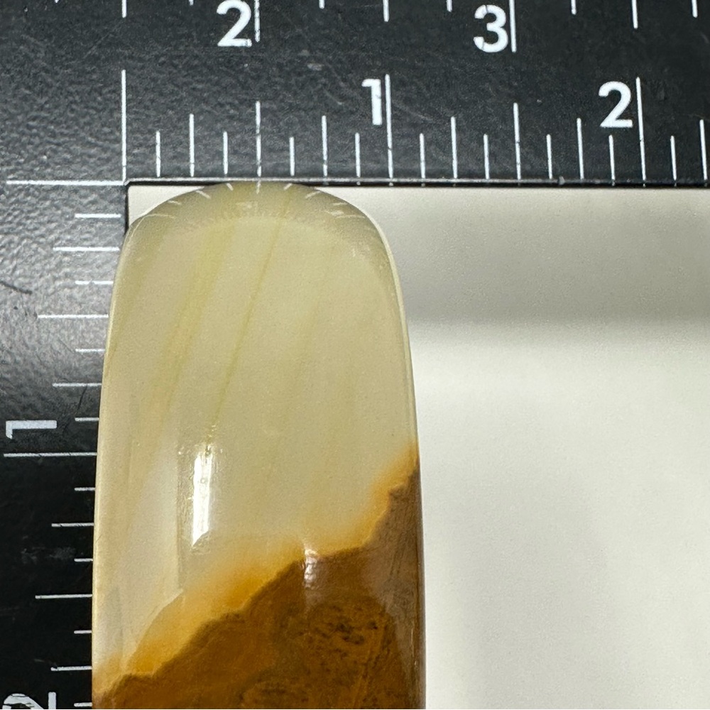 Mexican Onyx Stone Carved Bangle Bracelet - Picture 3 of 5